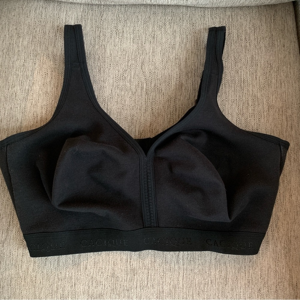 Cacique‎ Black Unlined Full Coverage Wireless Bra Size 40DDD